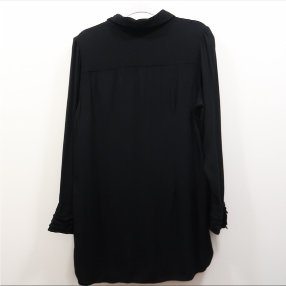 Soft Surroundings Poet Blouse Black Ruffle Sleeves Top NWOT - Picture 5 of 12